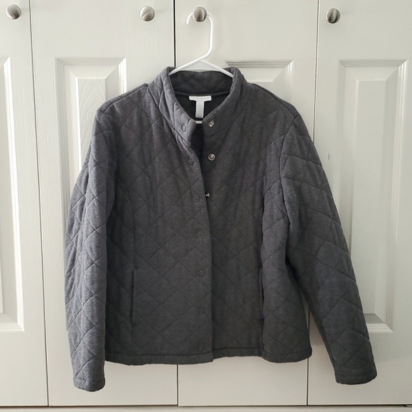 Grey quilted jacket - Picture 1 of 4